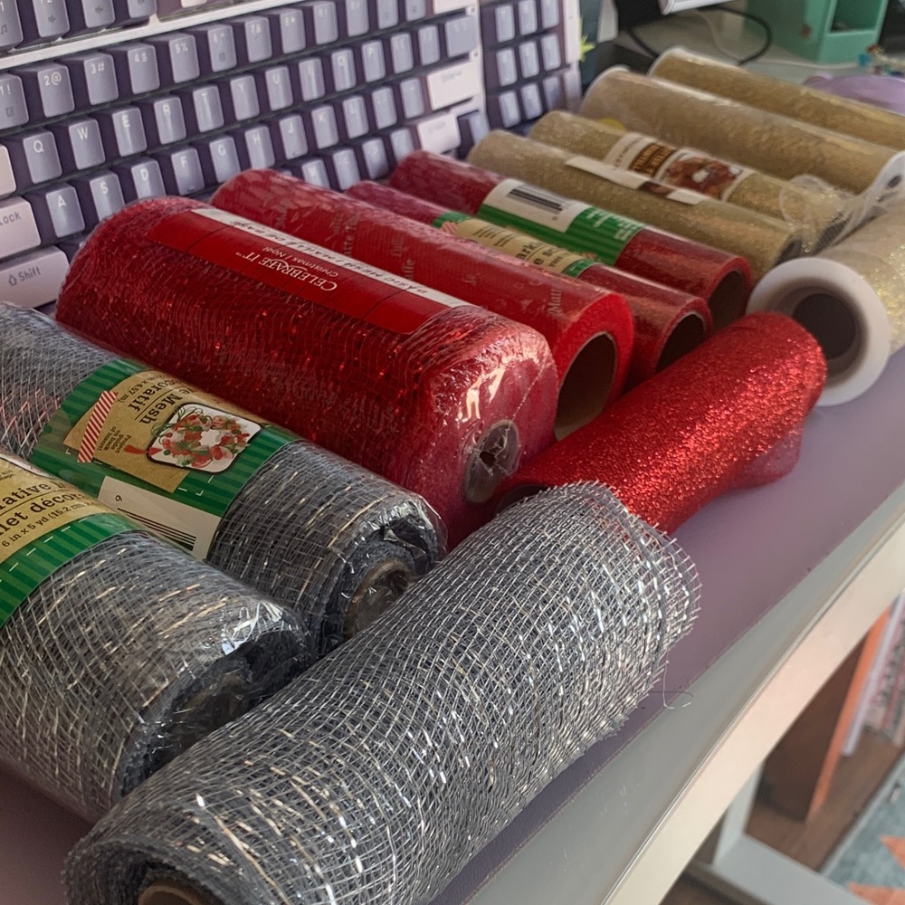 Assorted Decorative Mesh Rolls for Crafting